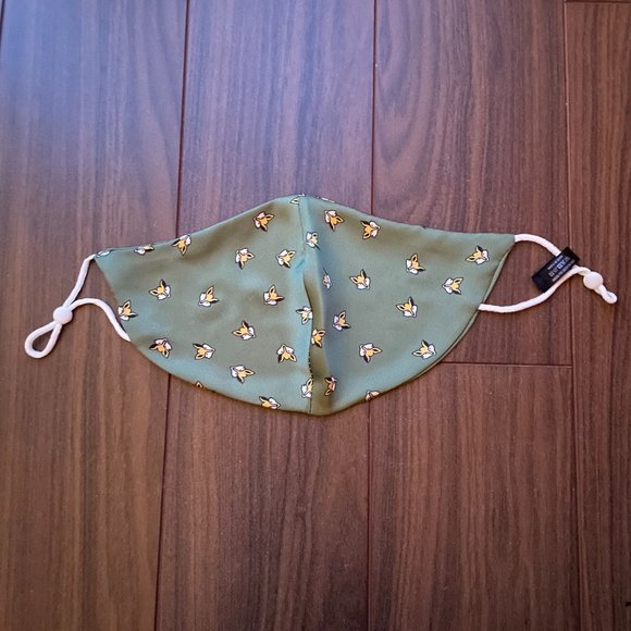 Adorable Silky Reusable Fashion Face Mask - Fox Green - Picture 2 of 3